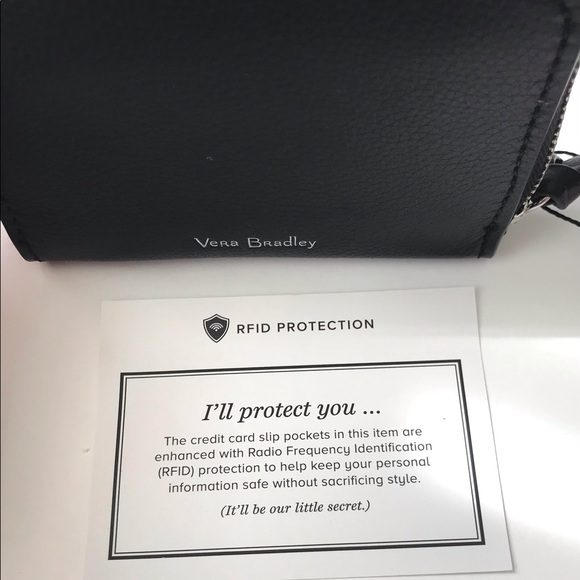 🖤🆕 New Vera Bradley Black Leather Small Wallet - Picture 4 of 11